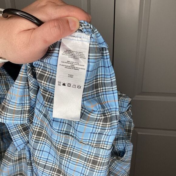 Mens Columbia Silver Ridge Camp Shirt 2XL Blue Plaid - Picture 4 of 6